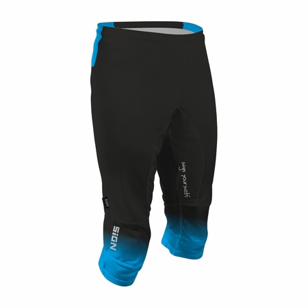 Spodnie do biegania PRO - czarne/niebieskie (2)