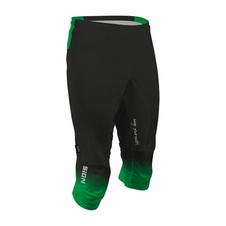 Spodnie do biegania PRO - czarne/zielone (2)