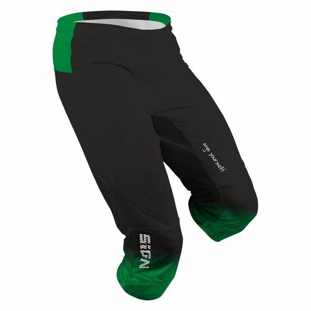 Spodnie do biegania PRO - czarne/zielone (1)