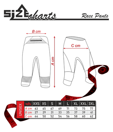 Spodnie do biegania RACE - czarne/czerwone (4)